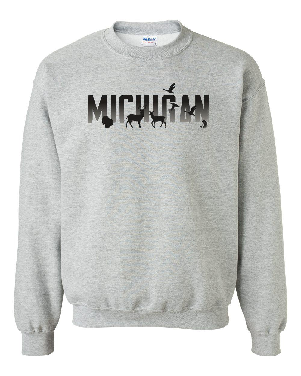 Michigan Wildlife Grey Crew Sweatshirt