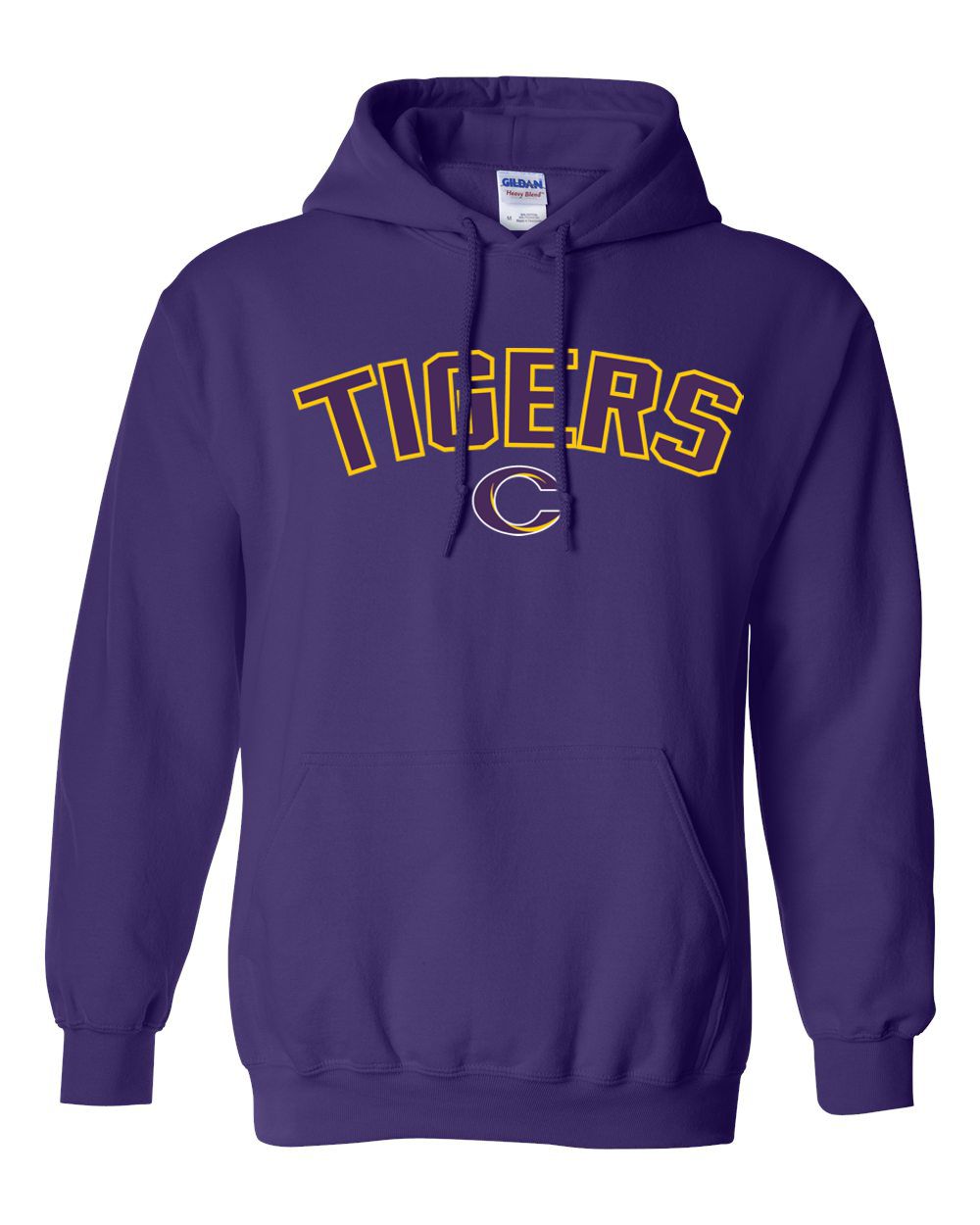 Caro Tigers Arc Basic Hooded Sweatshirt - Schall