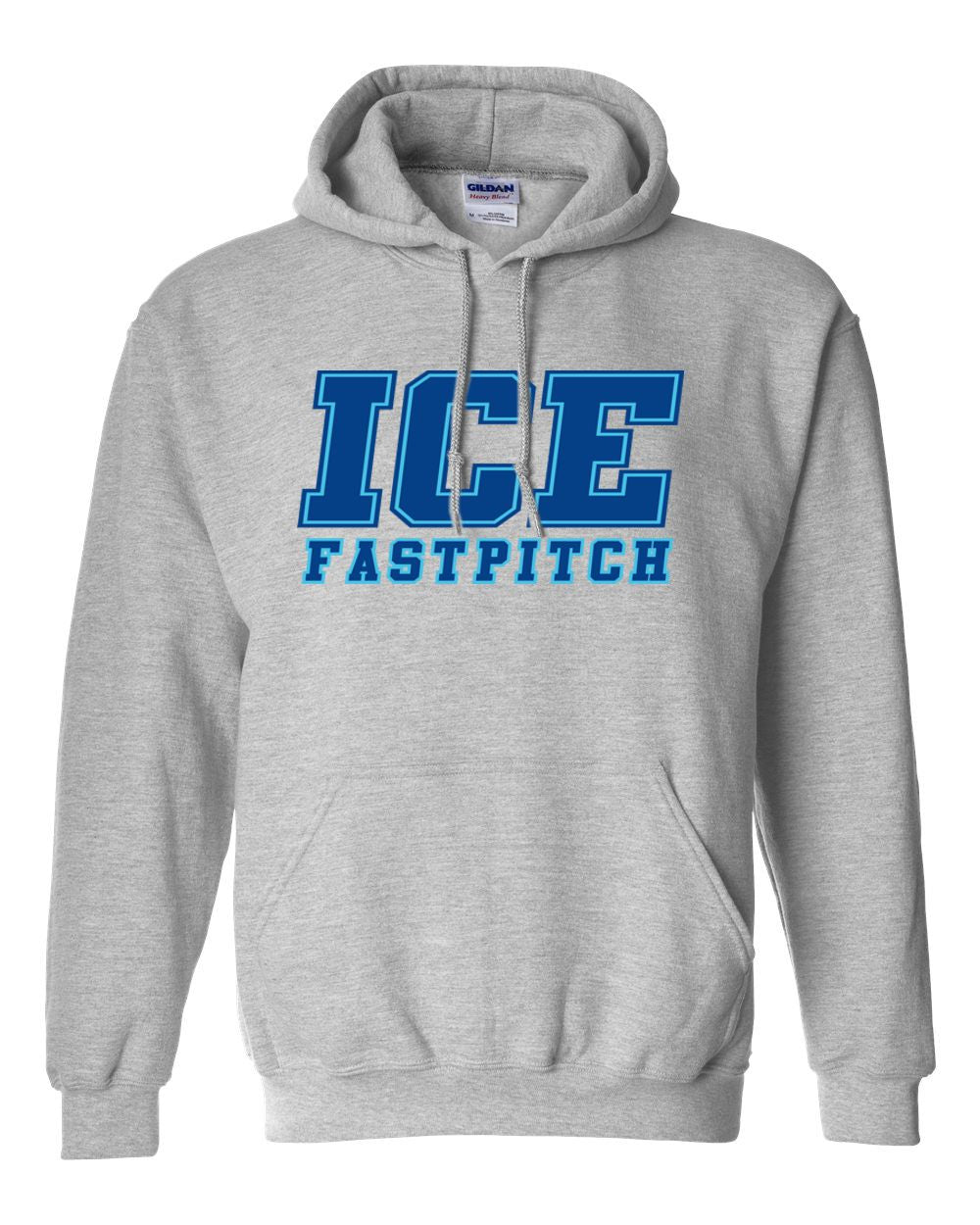 Ice Fastpitch Basic Grey Hooded Sweatshirt