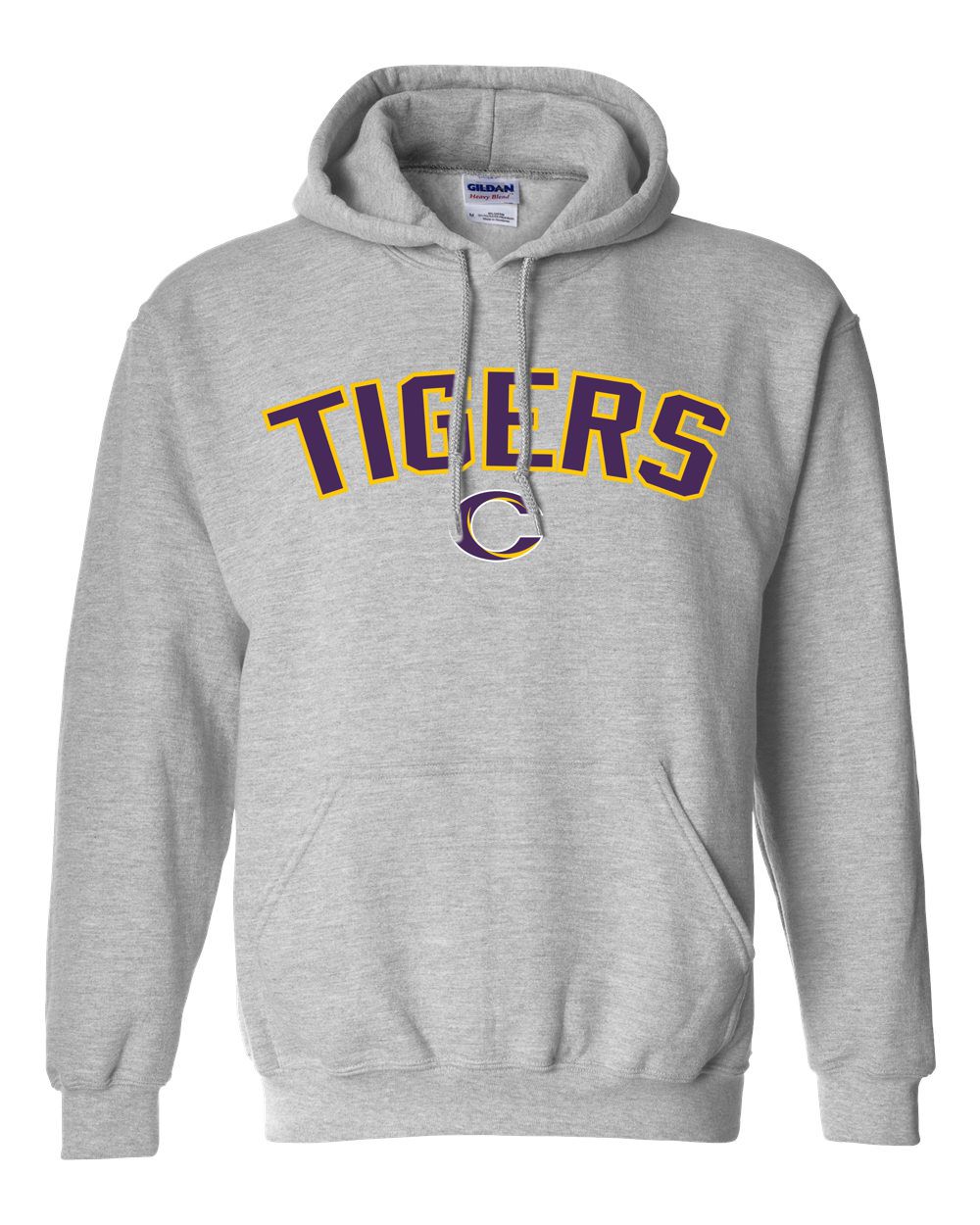 Caro Tigers Arc Basic Hooded Sweatshirt - Schall