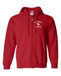 Millington Cardinals Embroidered Full Zip Hoodie