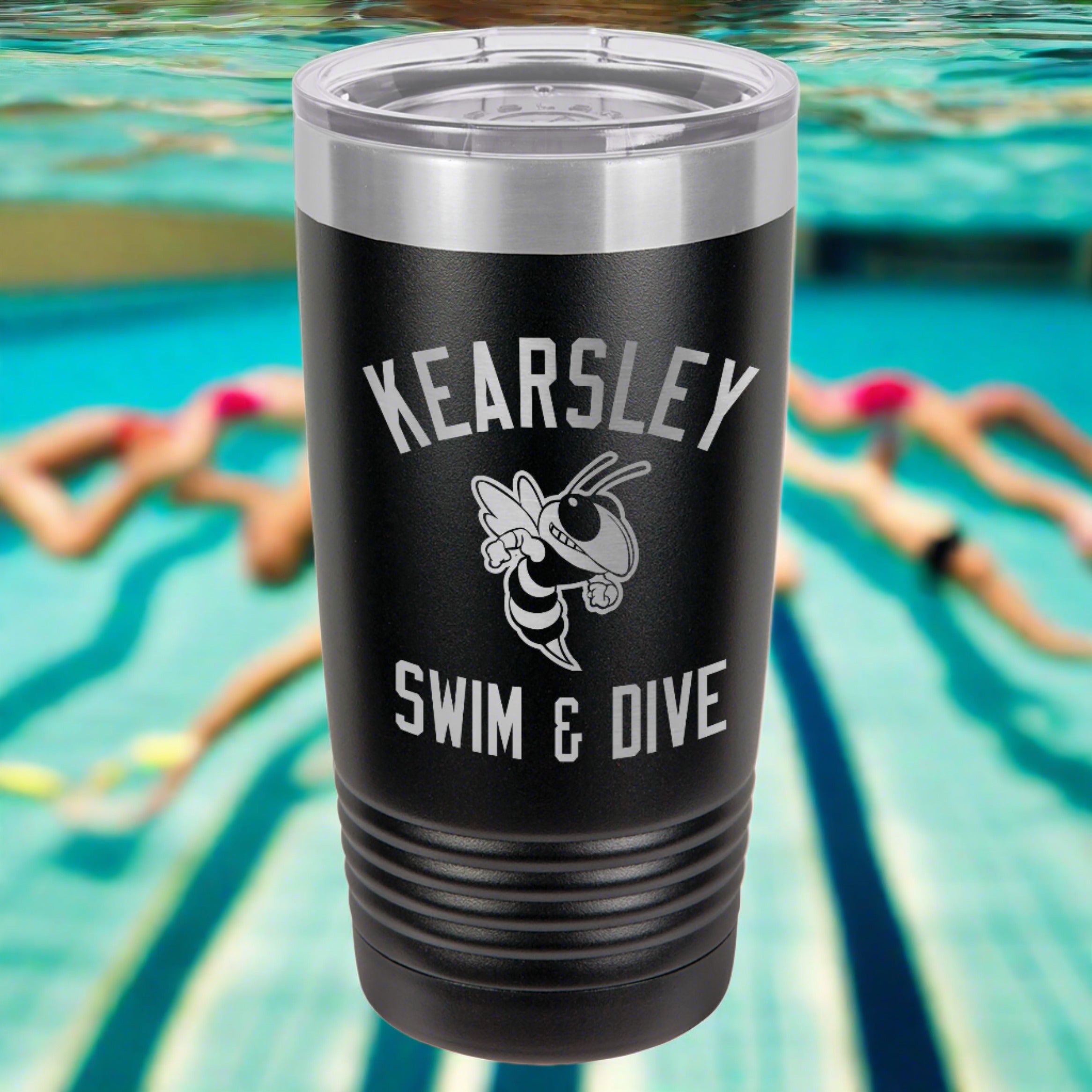 Kearsley Swim Engraved 20oz Ringneck Tumbler