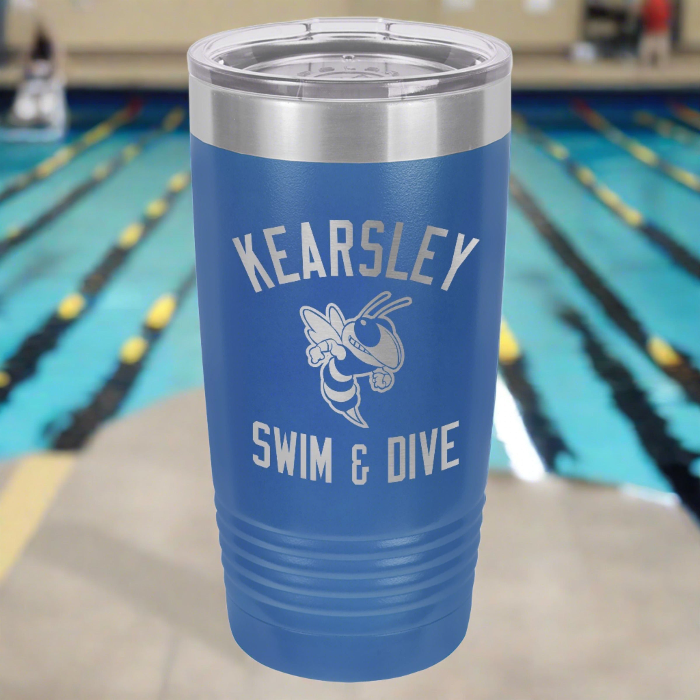 Kearsley Swim Engraved 20oz Ringneck Tumbler