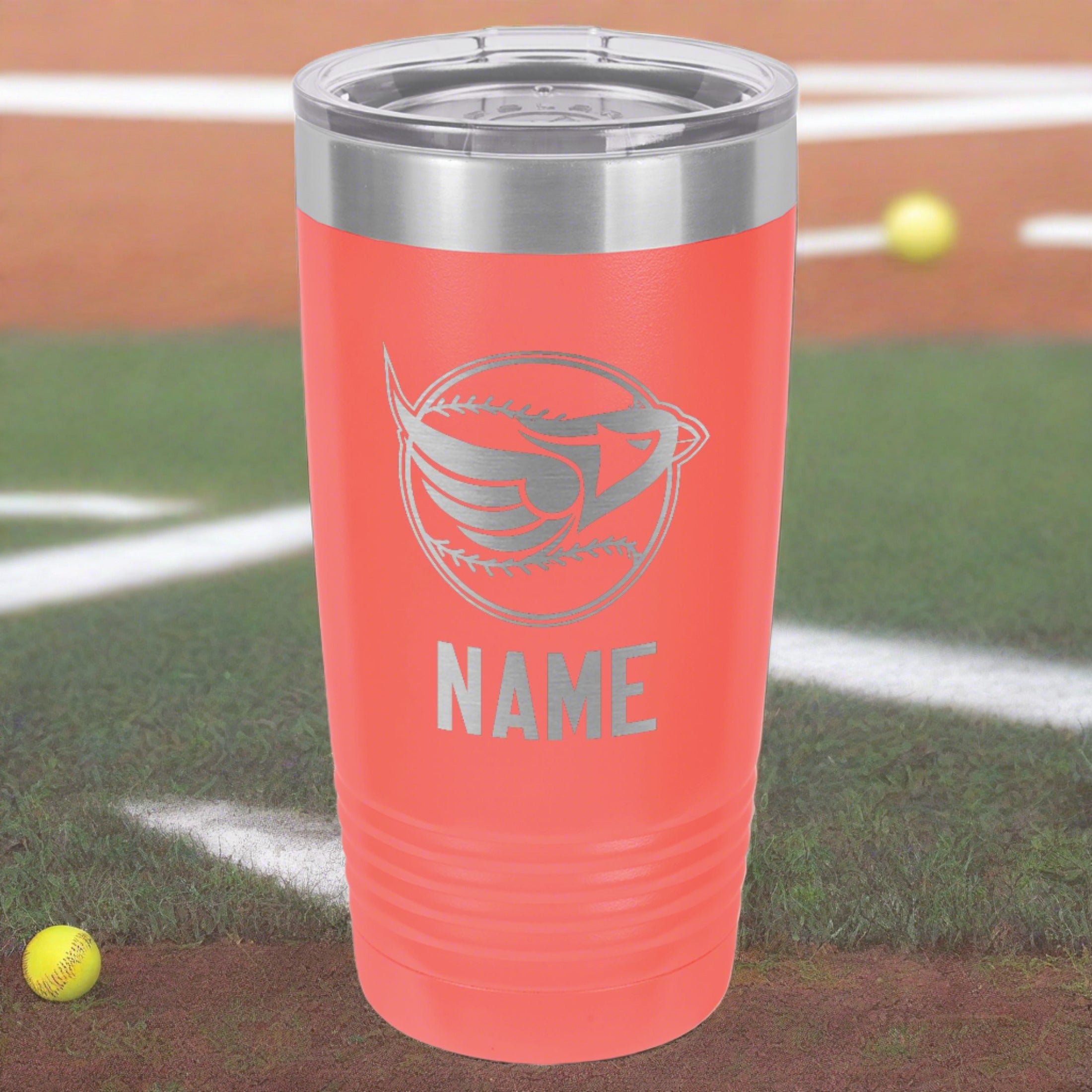 Davison Softball Engraved 20oz Ringneck Tumbler