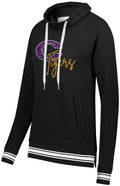 Caro Tigers GLITTER Ladies Ivy Funnel Neck Sweatshirt - Schall