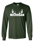 Unisex Michigan Antler Long Sleeve