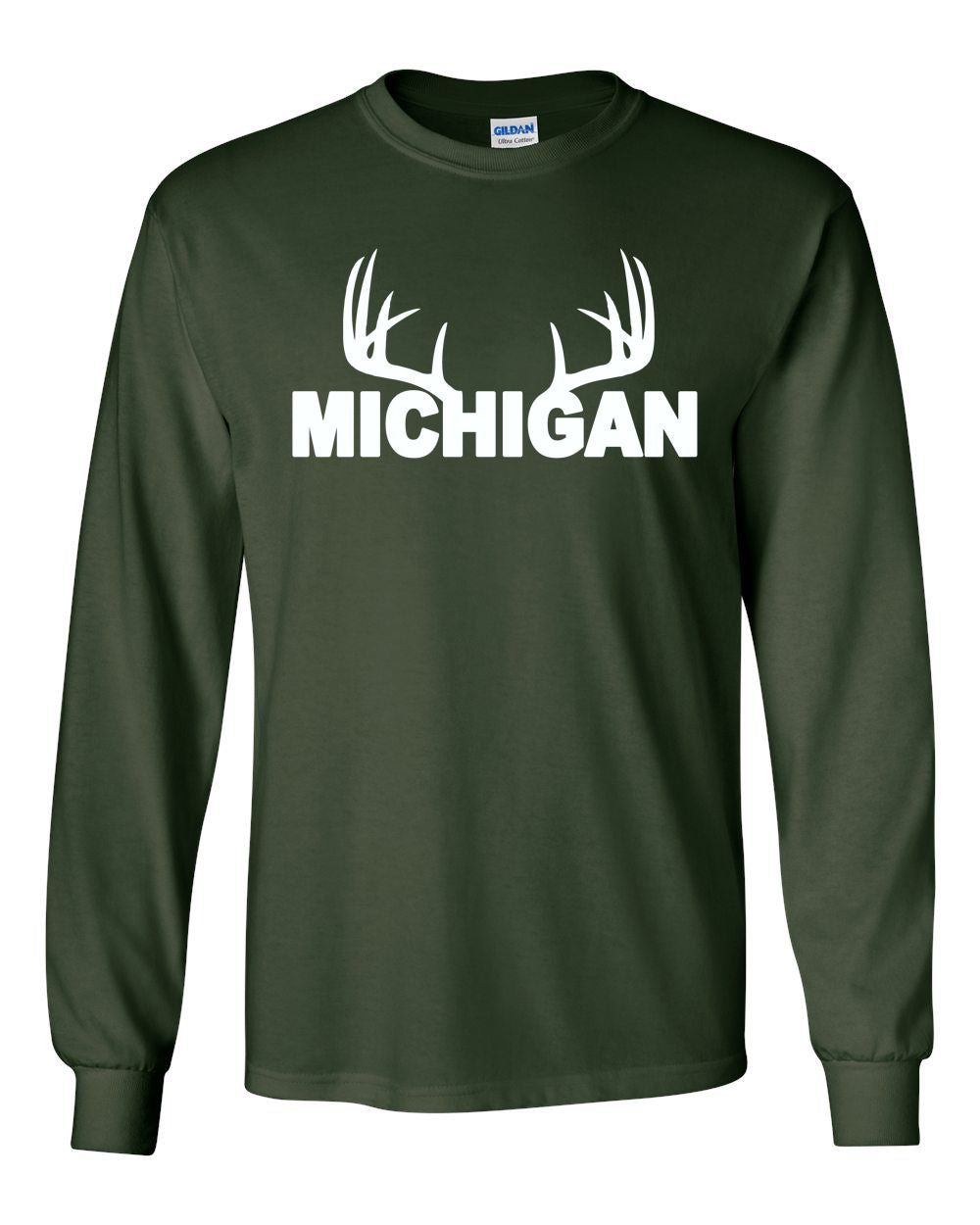 Unisex Michigan Antler Long Sleeve
