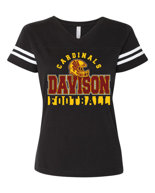 Davison Football Ladies Short Sleeve Stripe Jersey Tee