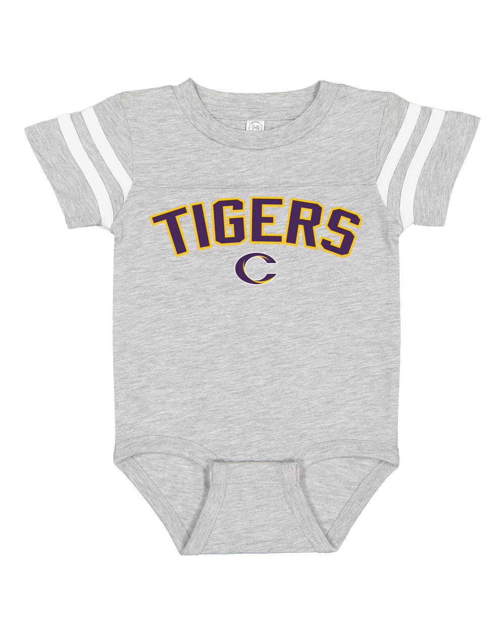 Caro Tigers Infant Football Fine Jersey Bodysuit - Schall