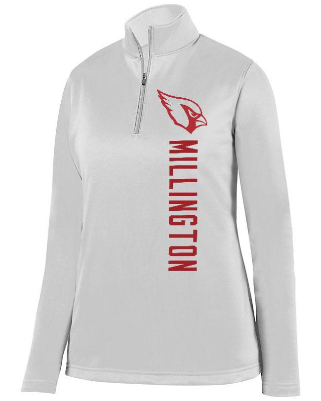 Millington Cardinals Ladies 1/4 Wicking Fleece Pullover