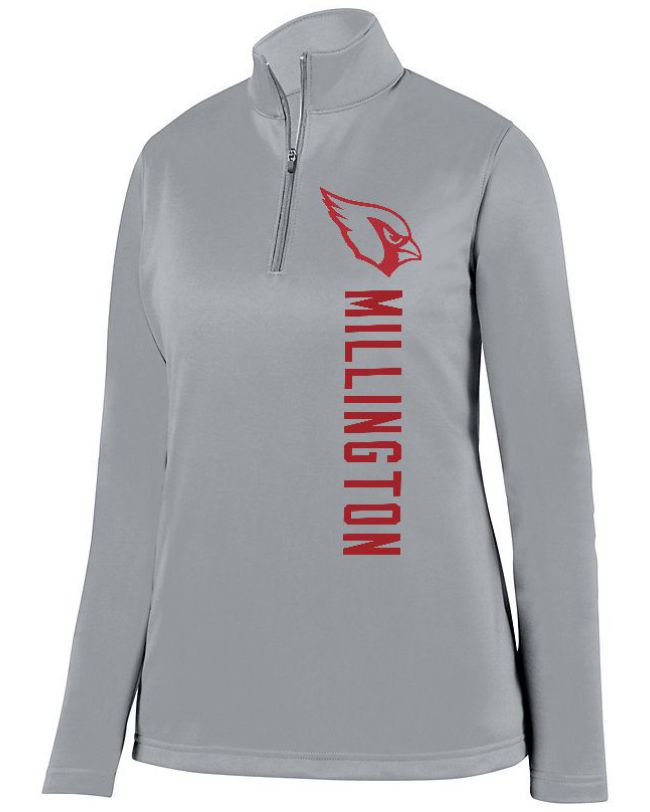 Millington Cardinals Ladies 1/4 Wicking Fleece Pullover