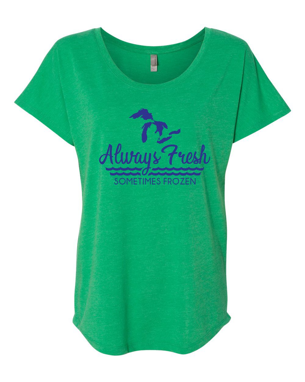 Ladies Always Fresh Flowy Tee (Envy Green)