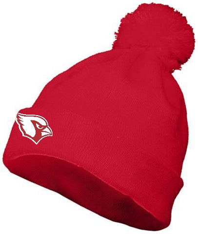 Millington Cardinals Pom Beanie