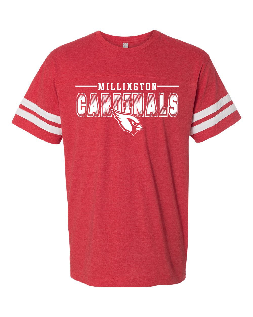 Millington Cardinals Fine Jersey Stripe Tee