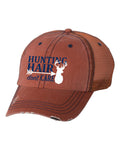 Hunting Hair Orange/Navy Unstructured Trucker Cap