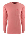 Life At The Lake Mauve Dye Long Sleeve Pocket Crew