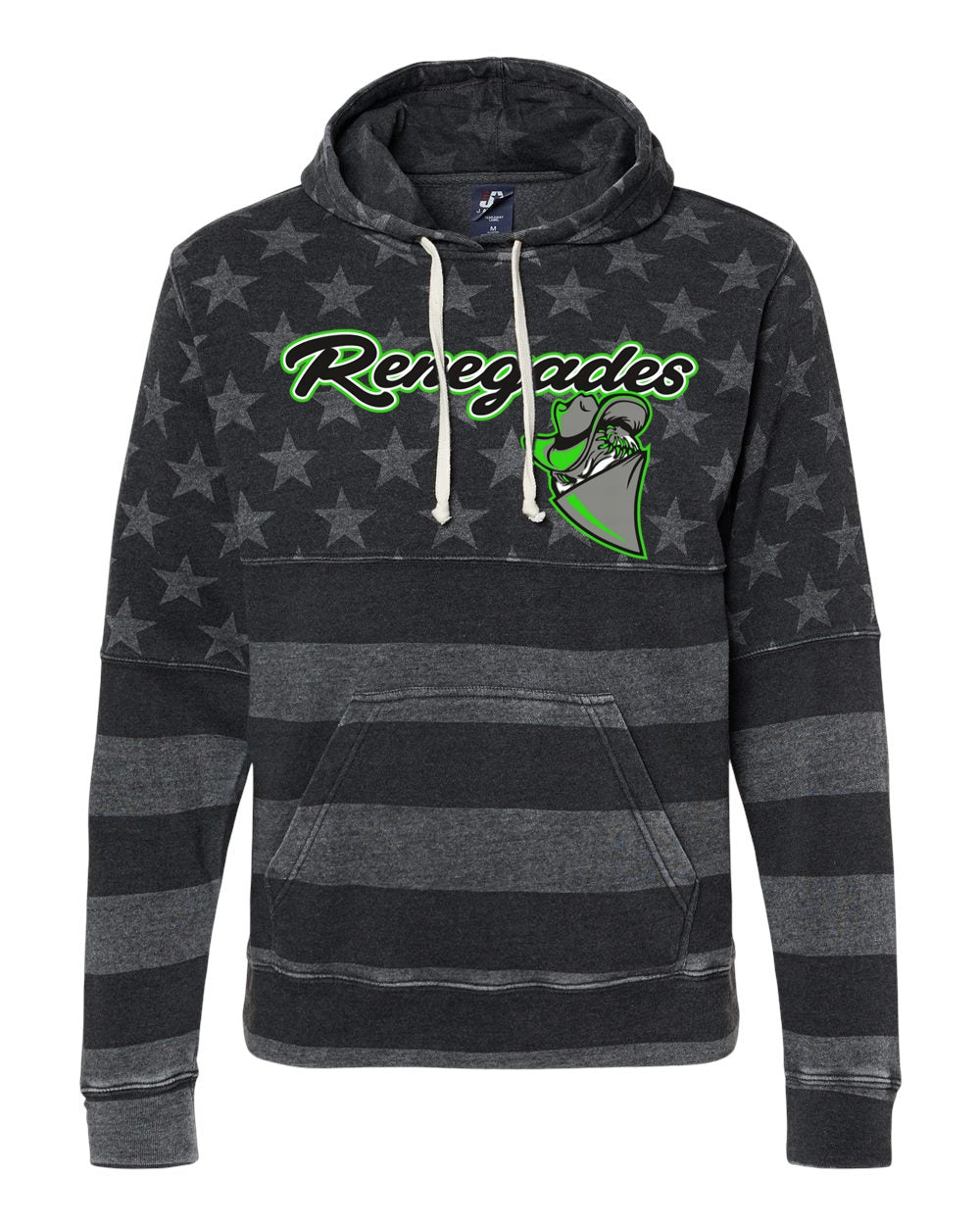 Renegades Black American Flag Triblend Hood