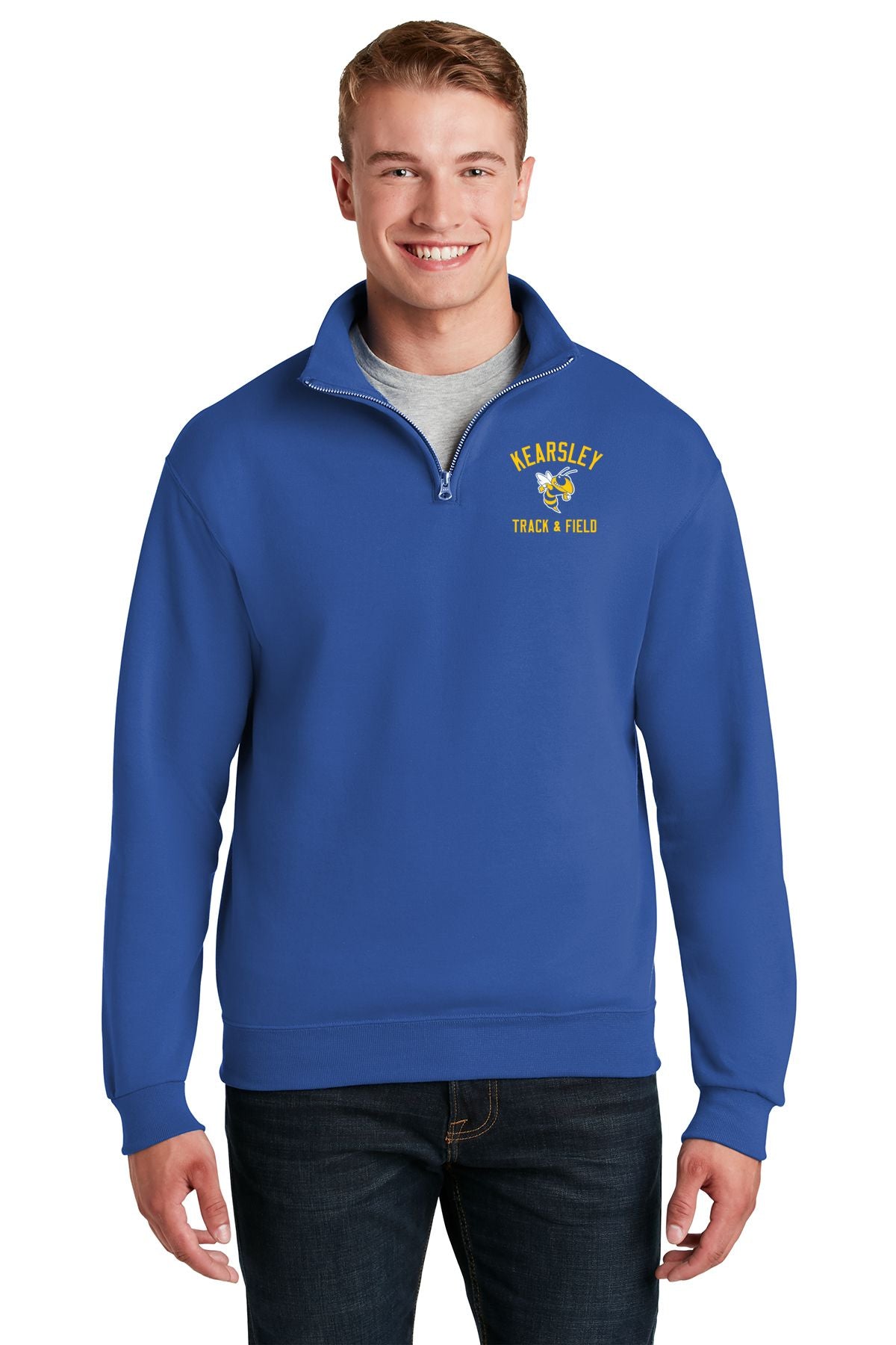 Kearsley Track & Field 1/4 Zip Cotton Pullover