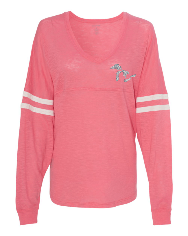 Coral Boxercraft Great Lakes Glitter Billboard Jersey