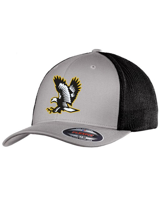 Fitted Lakeville Falcon Silver/Black Trucker Cap