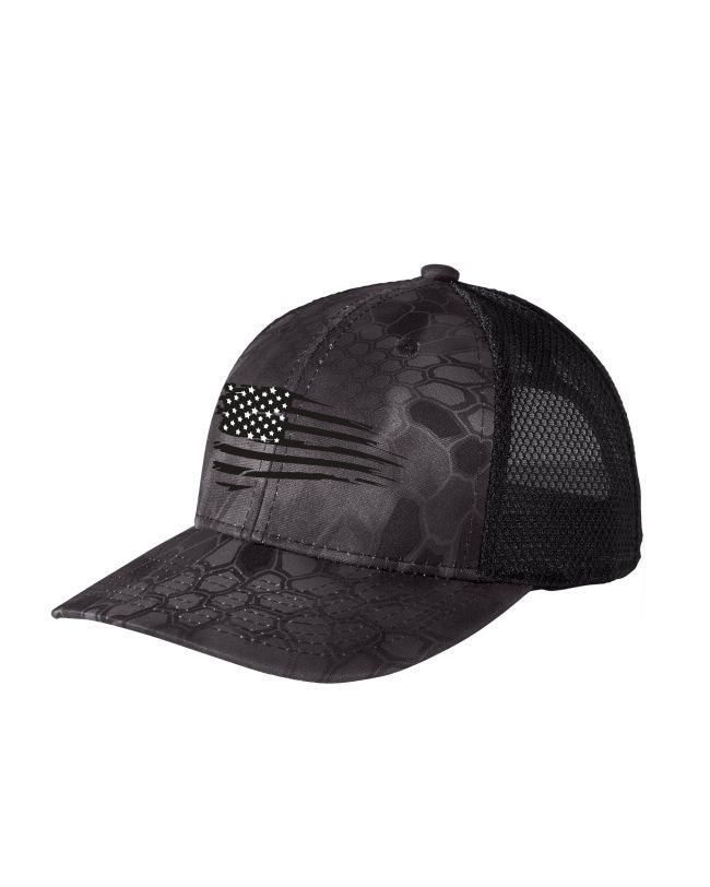 American Flag Performance Camouflage Mesh Back Snapback Cap