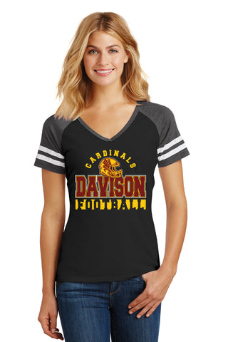 Davison Football Women’s Game V-Neck Tee
