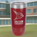 Davison Cardinals Engraved 20 oz Maroon Ringneck Tumbler