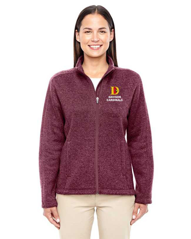 Ladies Davison Cardinals Full Zip Sweater Fleece Jacket