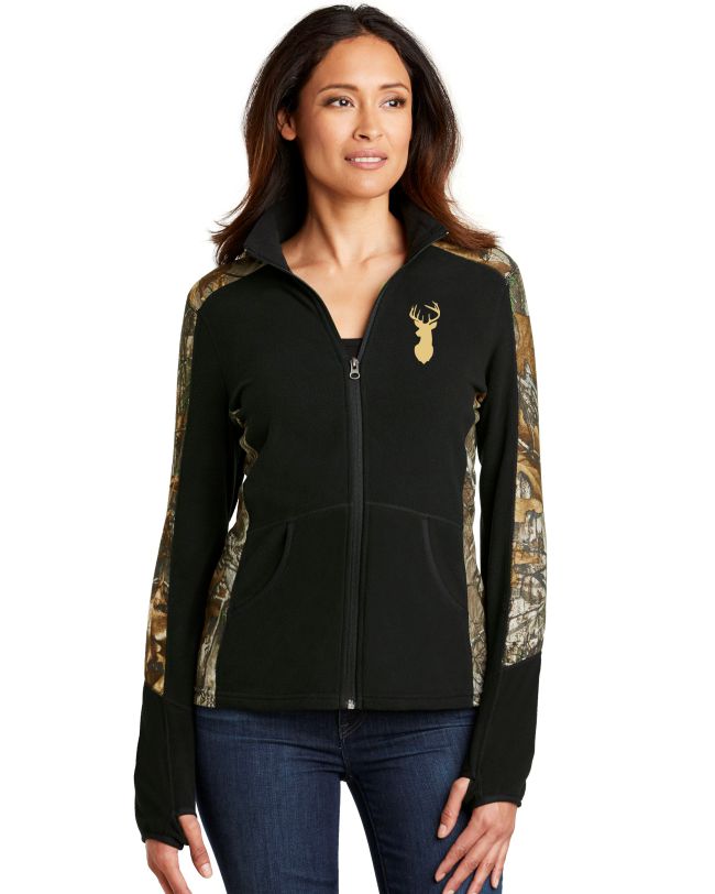 Ladies Camouflage Microfleece Full-Zip Jacket
