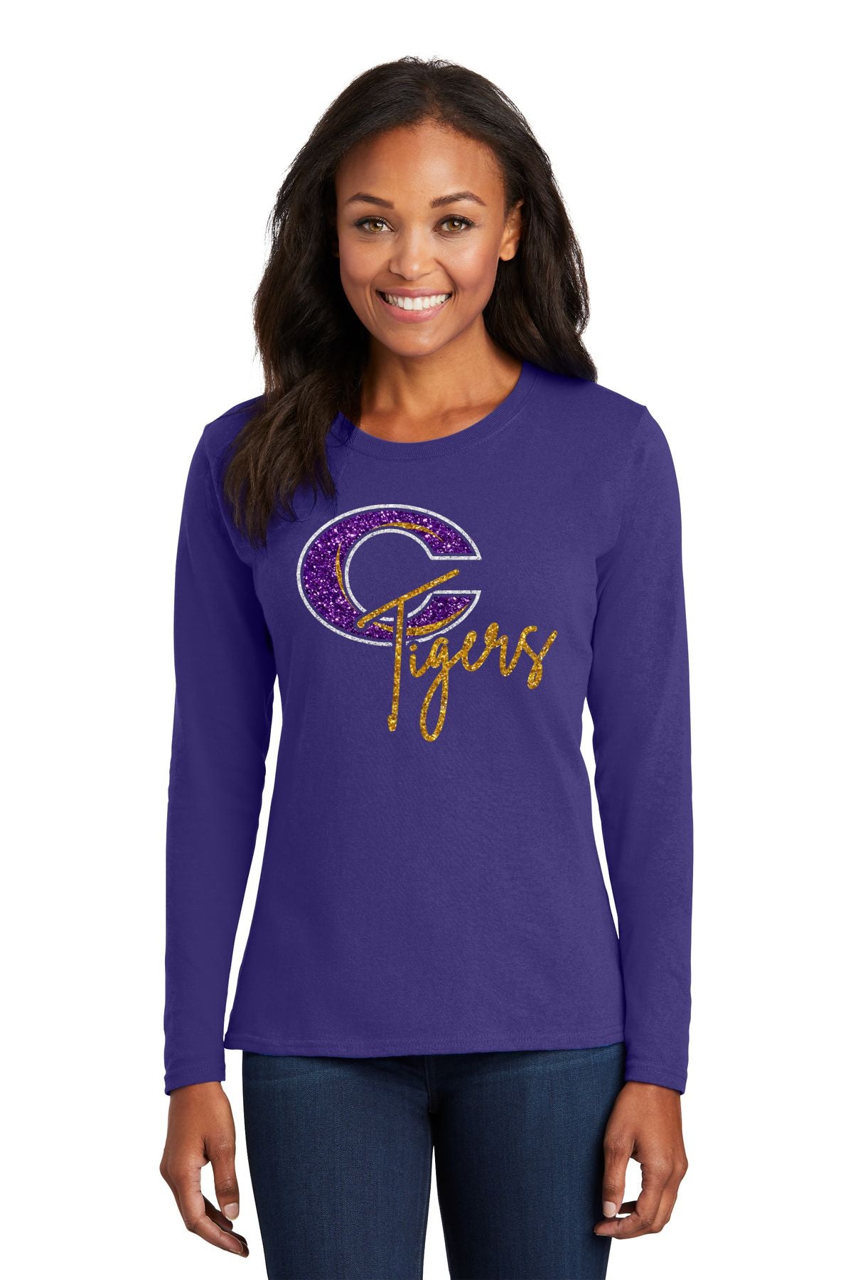 Caro Glitter Ladies Long Sleeve - Schall