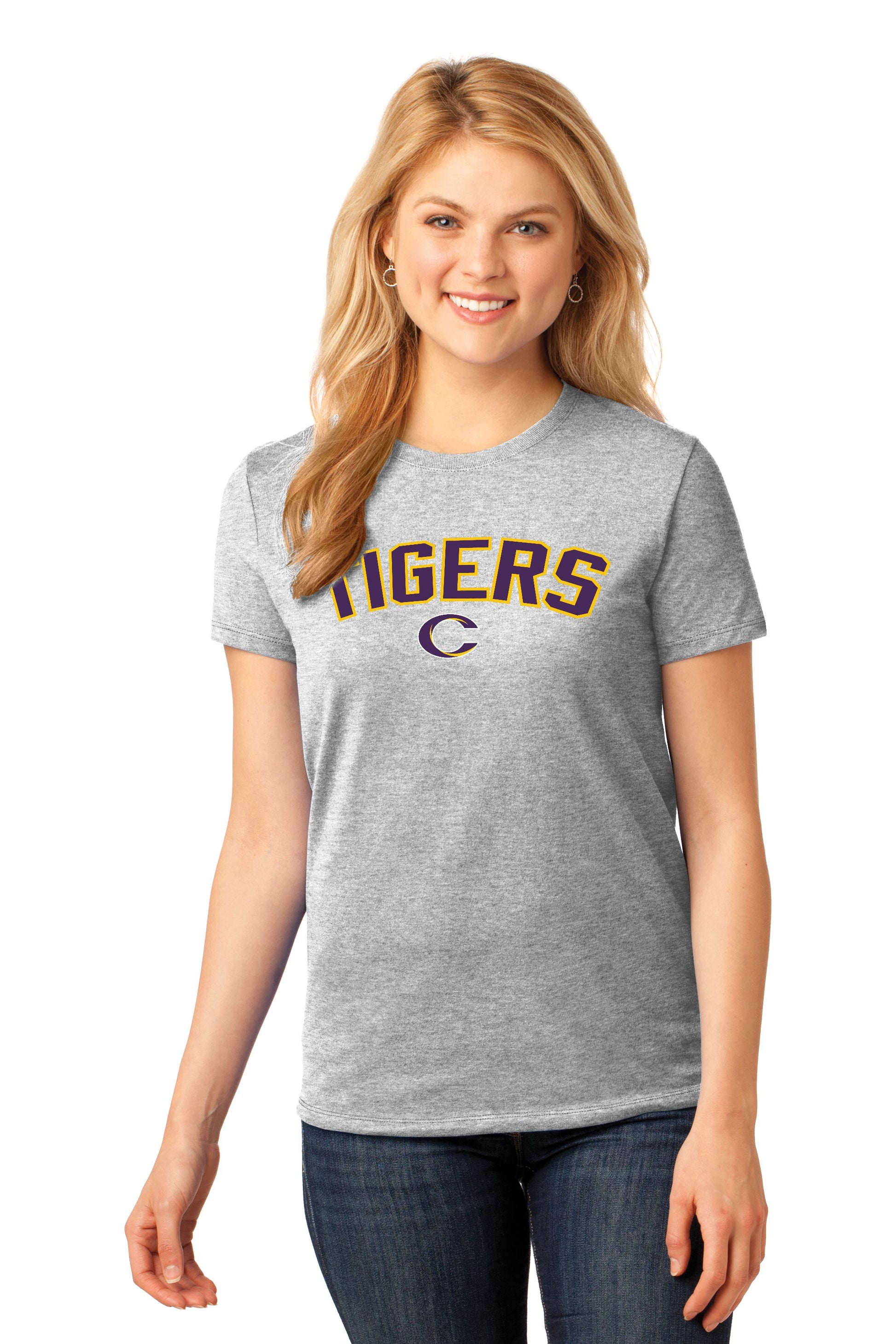 Caro Tigers Arc Basic T-shirt - Schall
