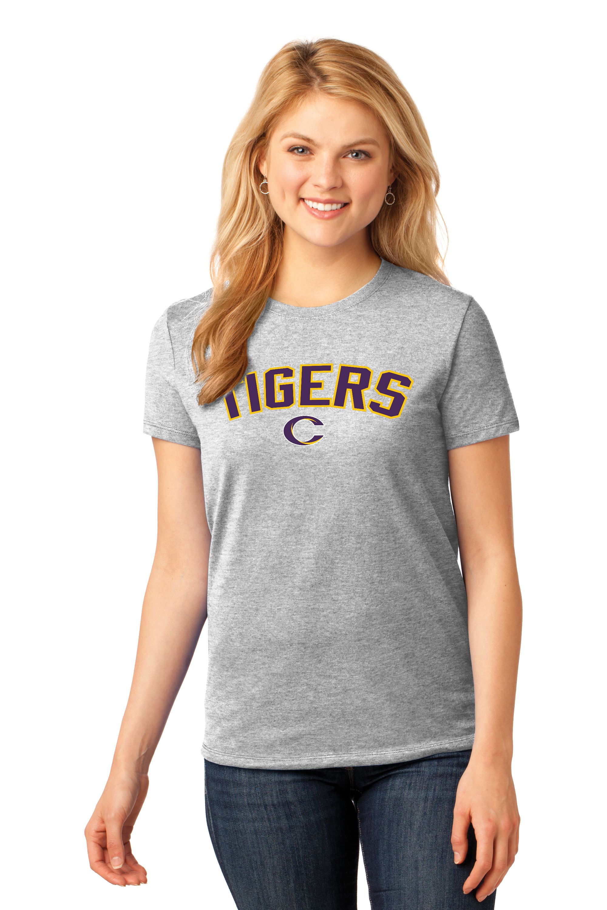 Caro Tigers Arc Basic T-shirt - Schall