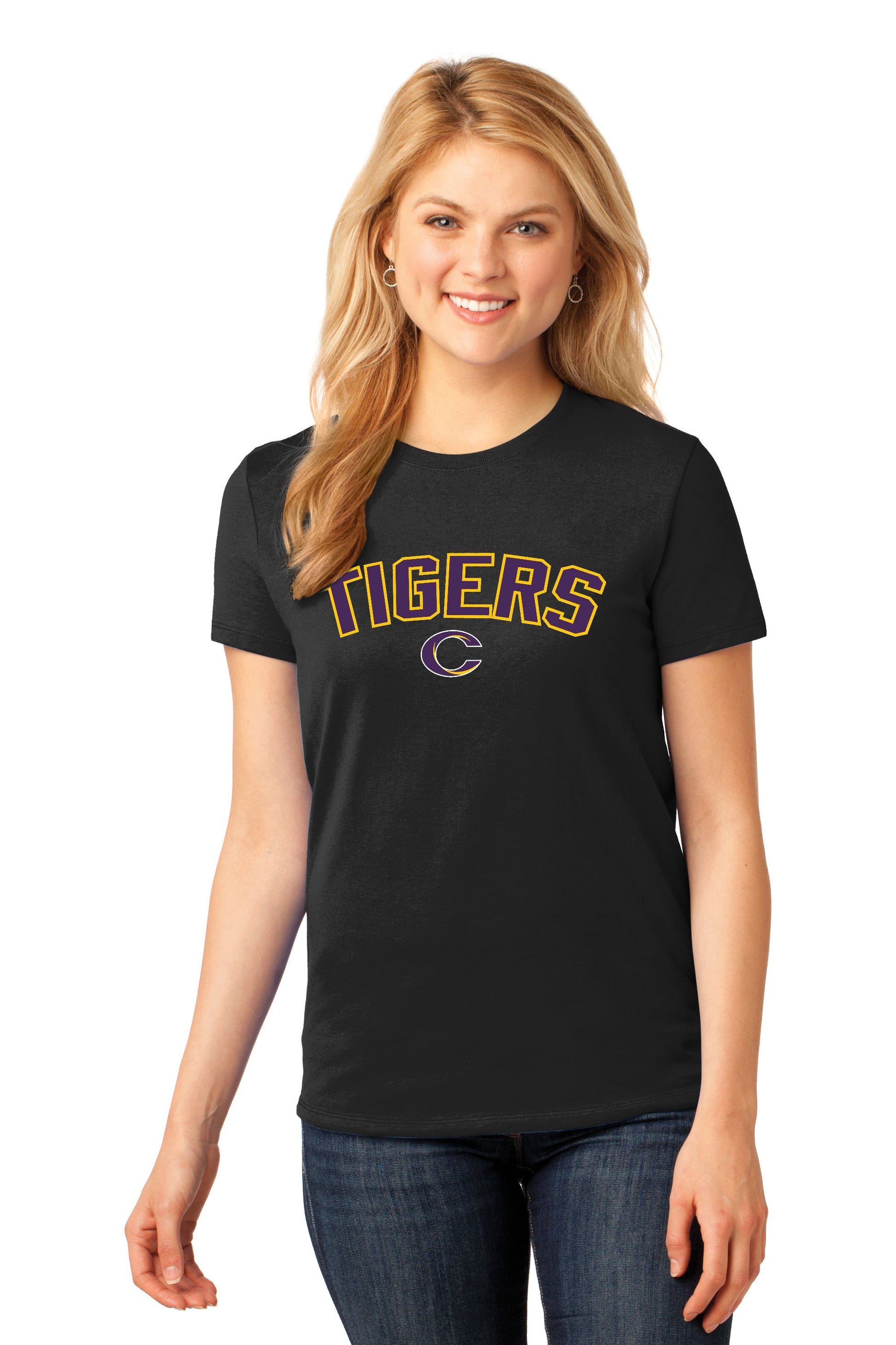 Caro Tigers Arc Basic T-shirt - Schall