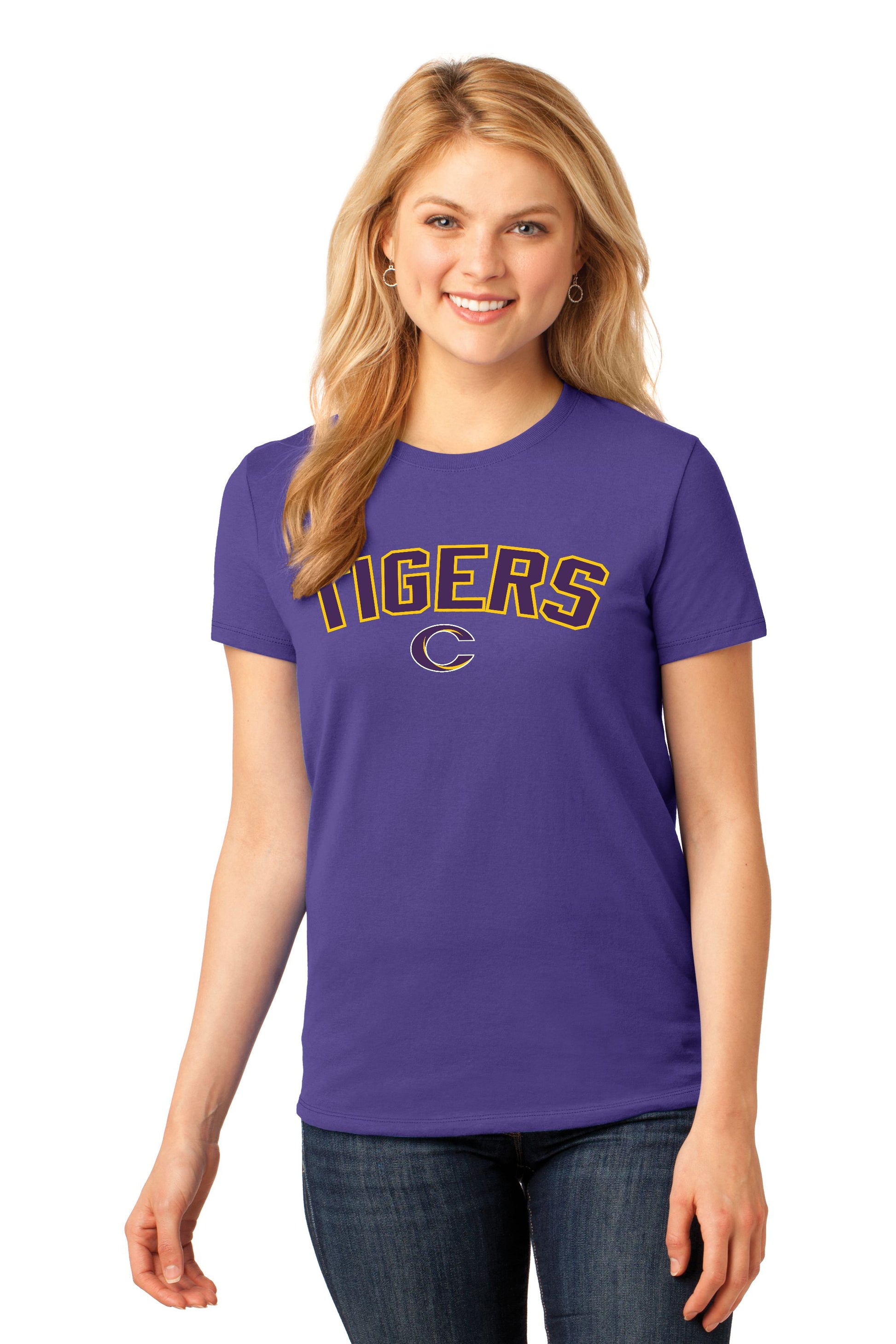 Caro Tigers Arc Basic T-shirt - Schall