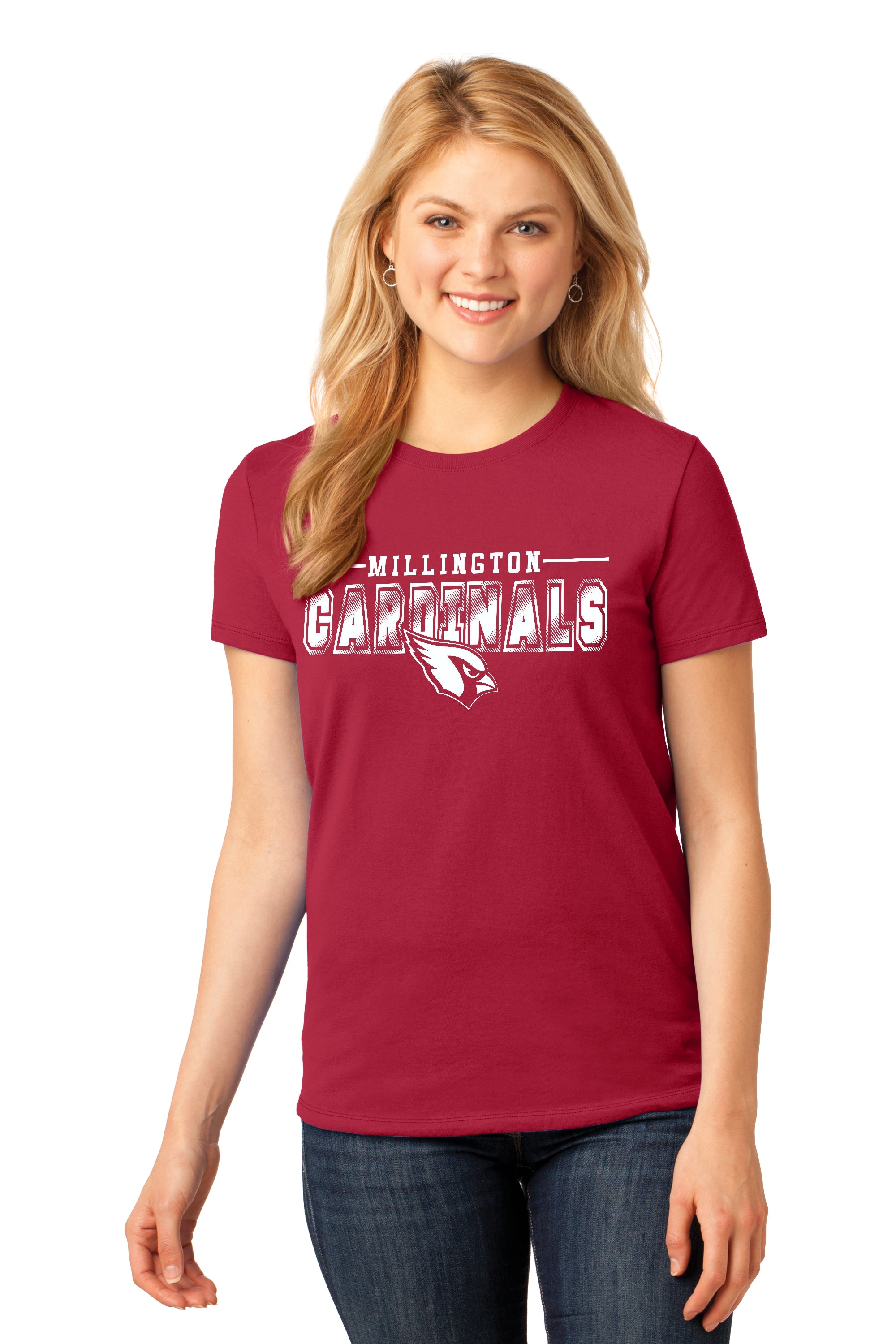 Millington Cardinals Basic Ladies T-shirt