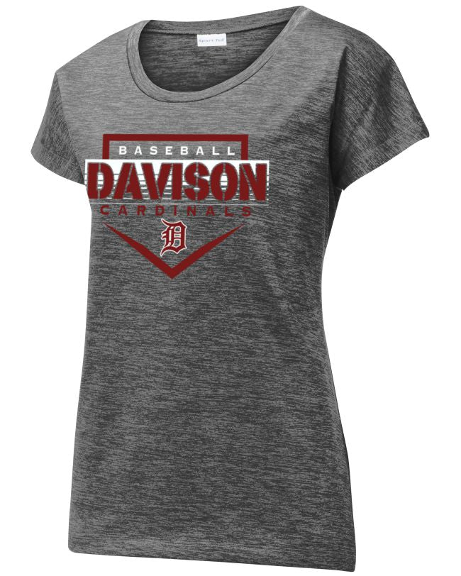 Davison Baseball Ladies Electric Tee