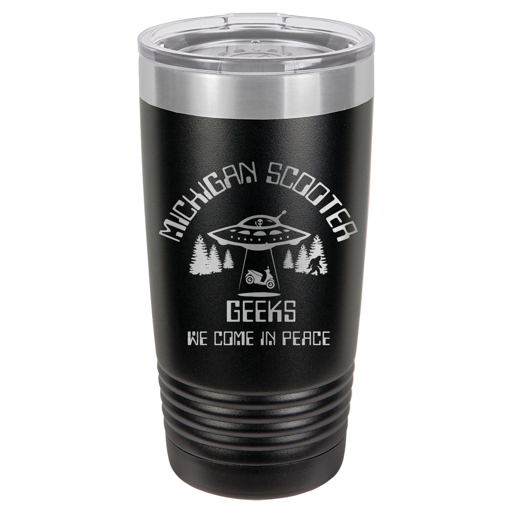 Michigan Scooter Geeks Engraved 20 oz Ringneck Tumbler
