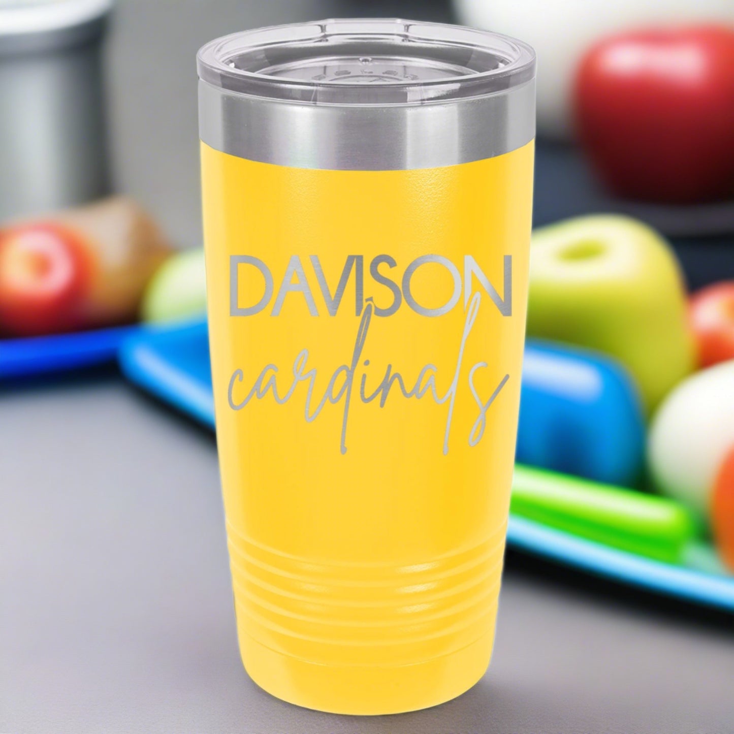 Davison Cardinals Script Engraved 20 oz Ringneck Tumbler