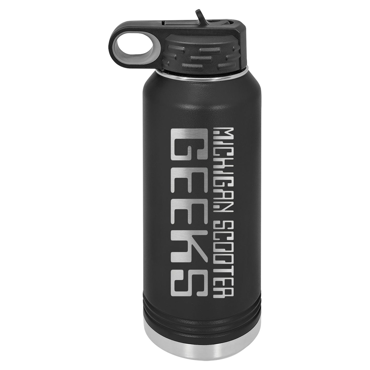 Michigan Scooter Geeks Engraved 32 oz Water Bottle