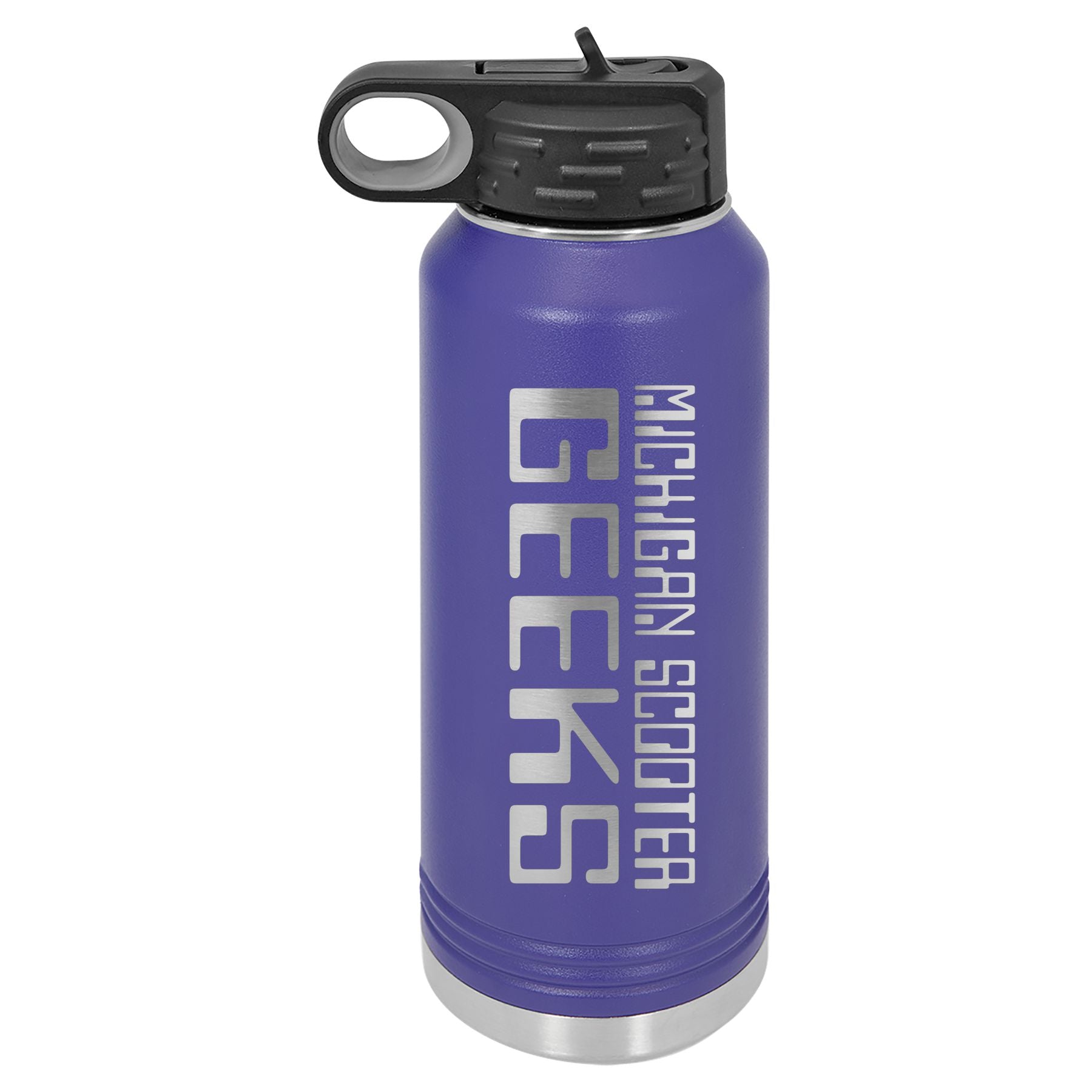 Michigan Scooter Geeks Engraved 32 oz Water Bottle