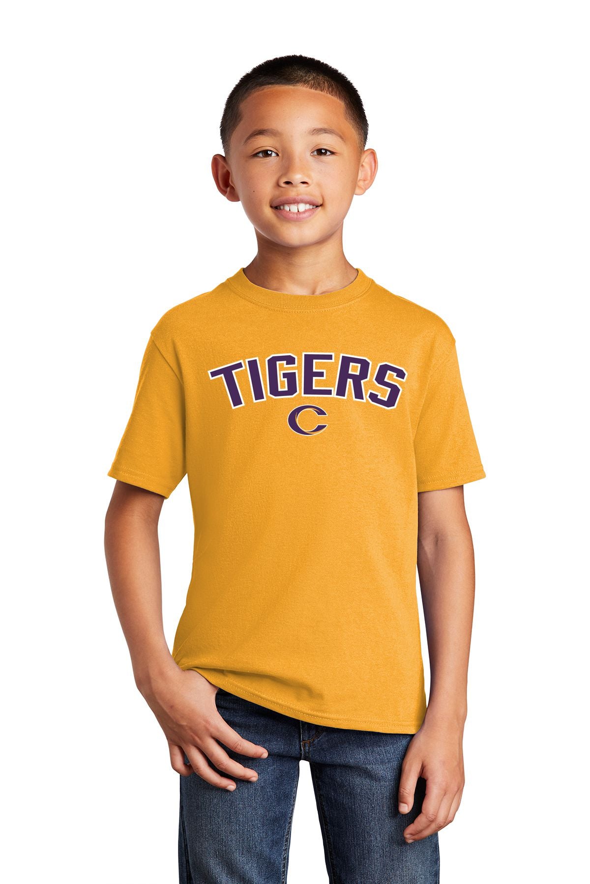 Caro Tigers Arc Basic T-shirt - Schall