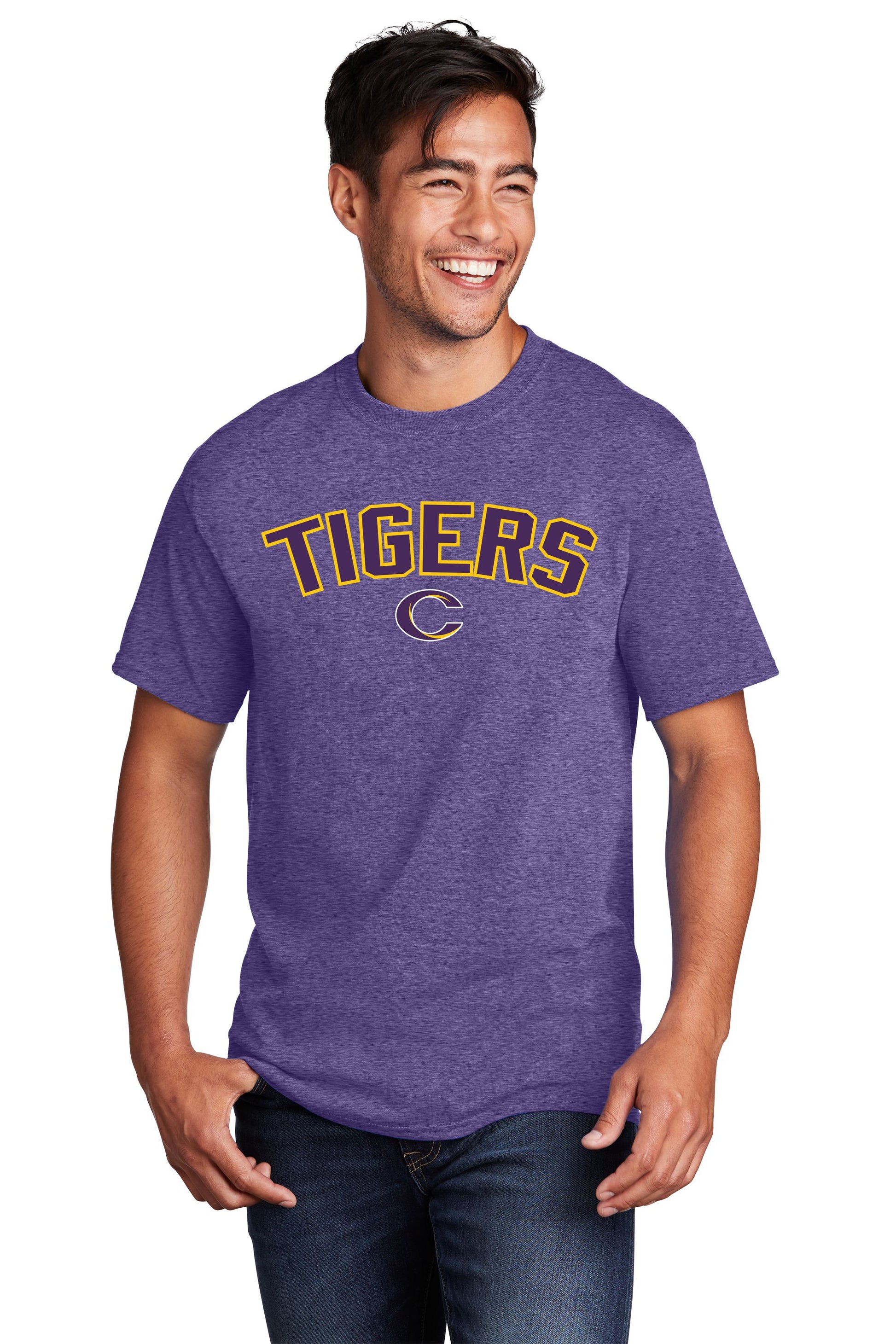 Caro Tigers Arc Basic T-shirt - Schall
