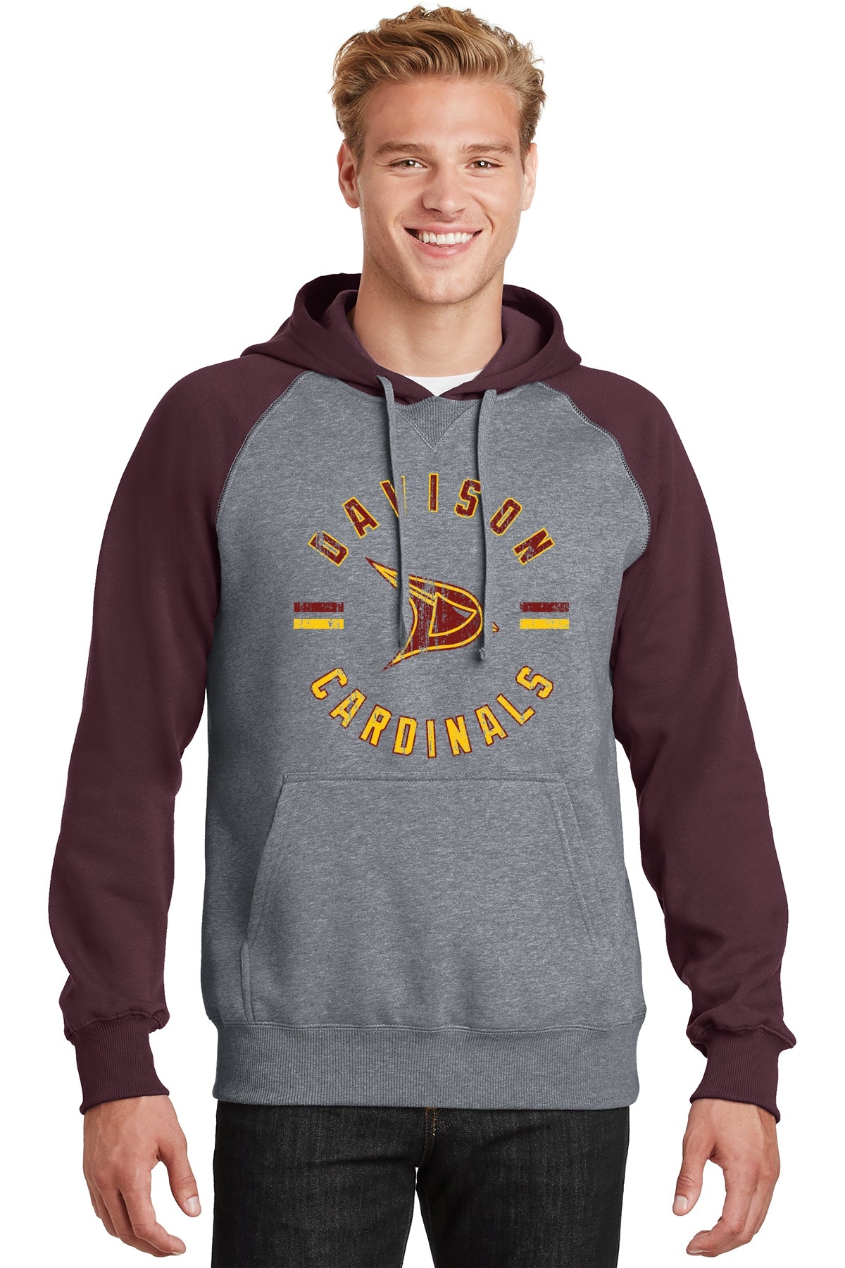 Davison Raglan Colorblock Pullover Hooded Sweatshirt