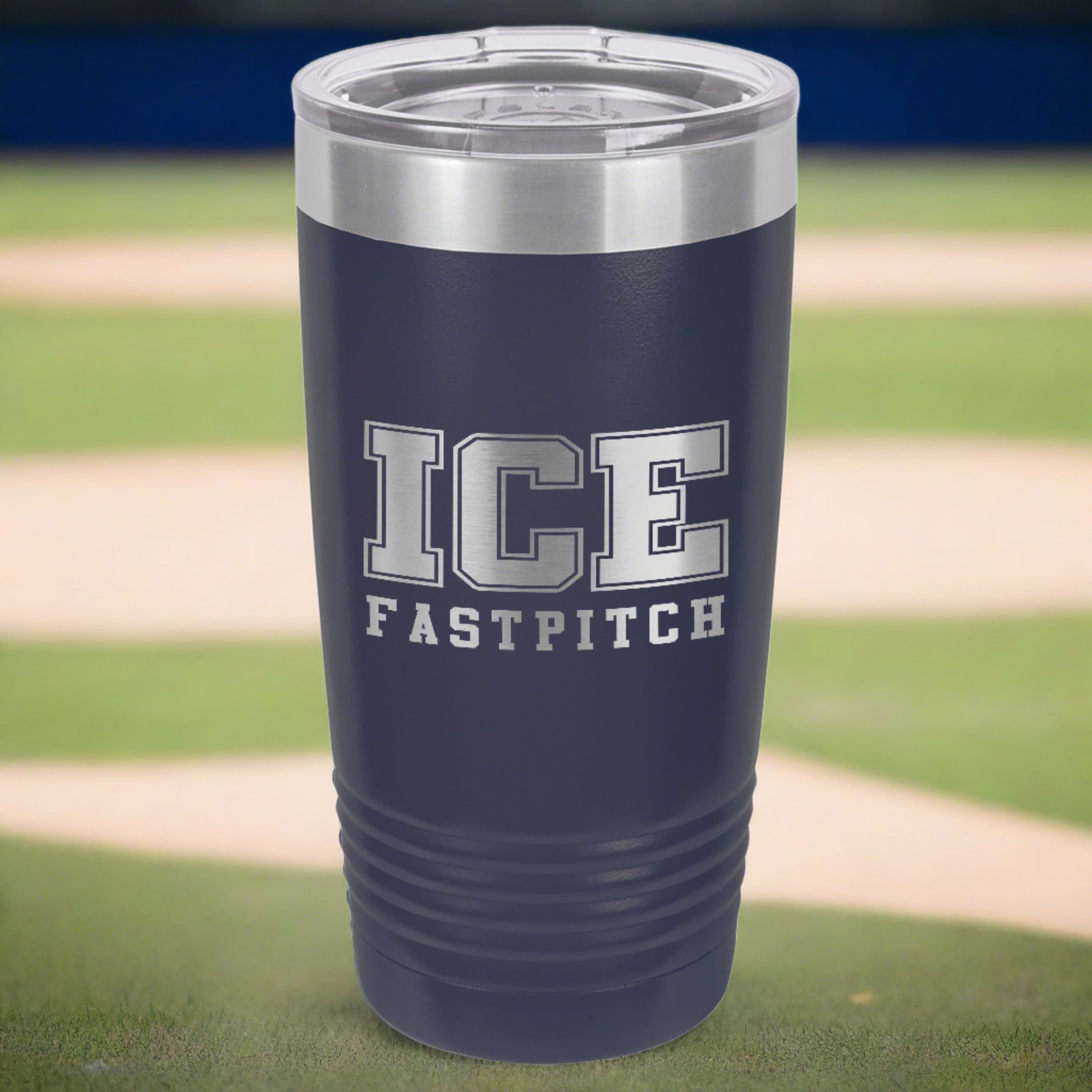 ICE Fastpitch Engraved 20 oz Ringneck Tumbler