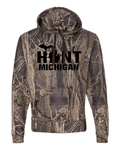 Polyester Hunt Michigan Camo Beverage Hoodie
