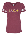 Ladies Cards Short Sleeve Stripe Jersey Tee