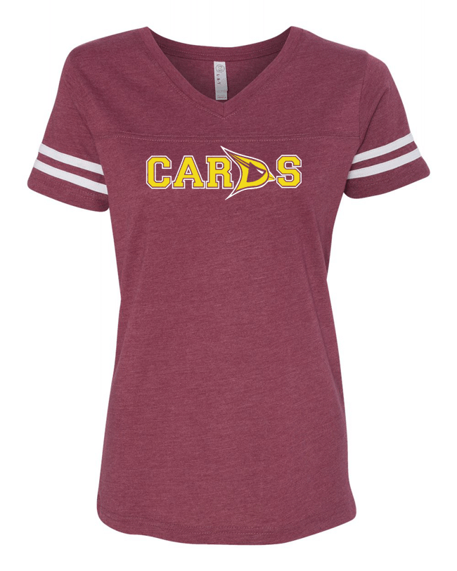 Ladies Cards Short Sleeve Stripe Jersey Tee