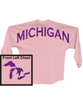 Light PInk/Purple Glitter Billboard Jersey