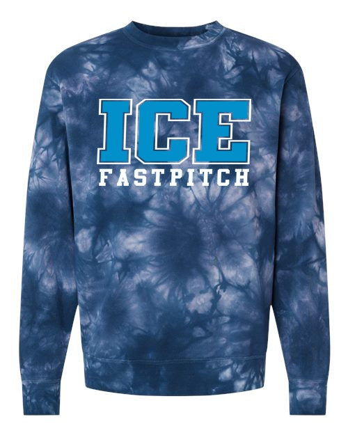 Ice Fastpitch Unisex Midweight Tie-Dyed Sweatshirt