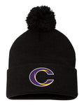 Caro Pom-Pom 12" Knit Beanie - Schall
